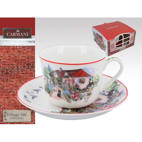 Carmani, Tasse und Untertasse – Red Manor House/Country Life