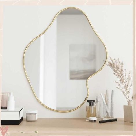 348272 Miroir mural Doré 60x50 cm (1/5)