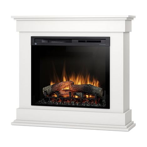 Camino Elettrico Riscaldante Da Pavimento Autoportante a LED - 28" - Bianco opaco - 103 x 94 x 29 - LENOX (1/5)