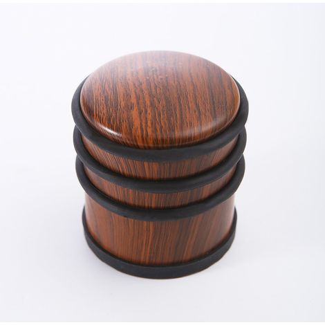 7x8cm - stop-porte haut effet bois naturel avec bracelet en caoutchouc (1/3)
