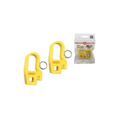 GANCI COMPLETI DI ANELLI FERMA ELASTICO- - ø mm.6-8 - conf.pz.2 - plastica in blister - 20 blister