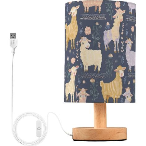 Kcldeci Lampe de chevet mignonne en forme chèvre et mouton pour (1/5)