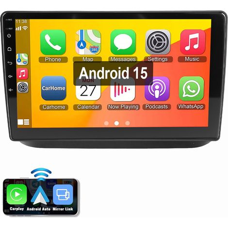 Pour Skoda Fabia II 2008-2013 Carplay Android 15 Autoradio BT GPS WIFI RDS 1+32G (1/5)