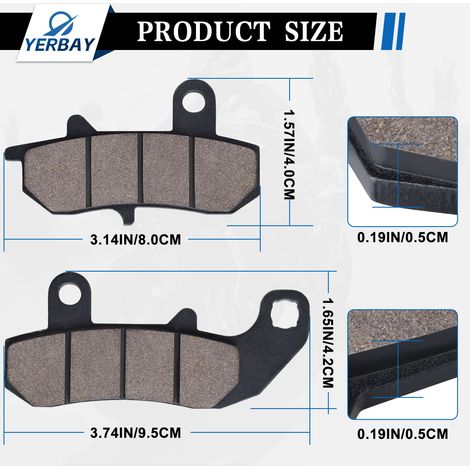 Motorcycle rear brake pads compatible with Suzuki DR600, 650, DR 750 (2010-2011), and SK1989 disc brake pads.