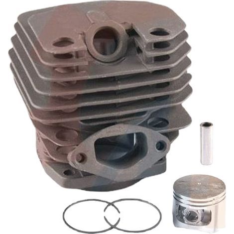 Applicable Kit de piston cylindrique pour tondeuse à gazon T200 - Pièces de rechange pour outils de jardin - Assemblage de cylindre - Avec piston, goupille, corps et 2 jeux d'anneaux - Construction en (1/5)