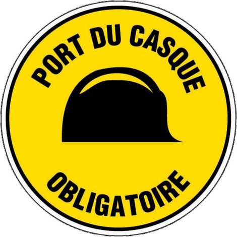 Panneau rond diamètre 300mm 'Port du casque obligatoire' - NOVAP - 4060613 (1/2)