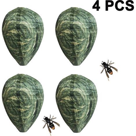 Nid De Guêpes - Répulsif Anti-Frelons En Tissu Imperméable - Pour Jardin Et Extérieur - Lot De 4 (1/5)