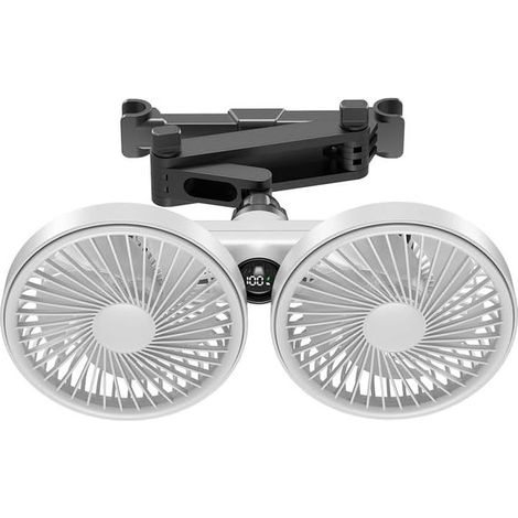 Ventilateur de voiture à double tête réglable et silencieux pour (1/5)