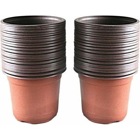 Lot de 100 Pots en Plastique pour semis et Plant, 10 cm (1/5)