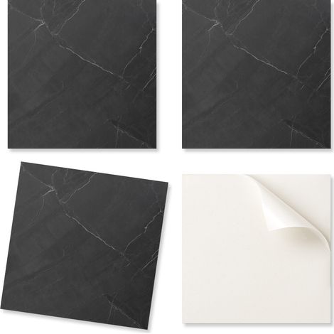 Revestimiento de baldosas de vinilo autoadhesivas con elegante dise帽o de m谩rmol, 20x20x20 cm.