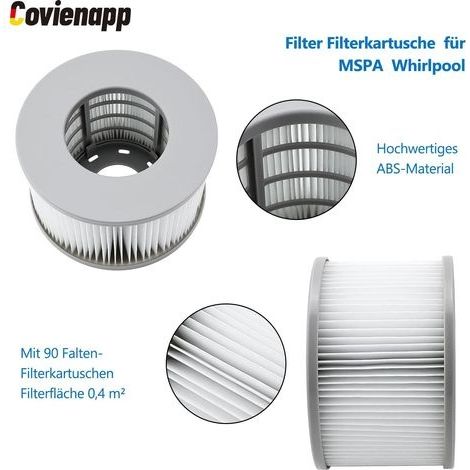 Ersatzfilterkartusche für MSPA, für Whirlpool Filter aufblasbare Schwimmbecken ab Modelljahr 2020 (2 Stück) (1/4)