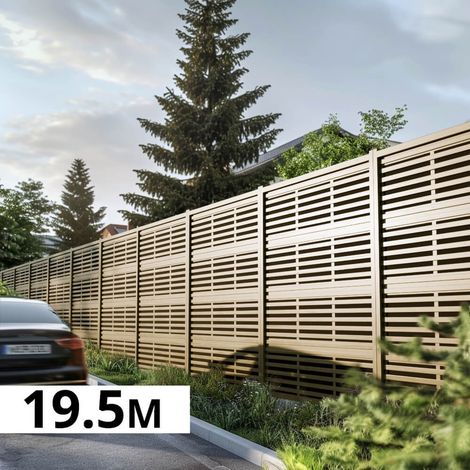 Mur Anti-bruit Bois 19,66x2,4m SILENZO ABSORB - Clôture Réduction Sonore - Palissade