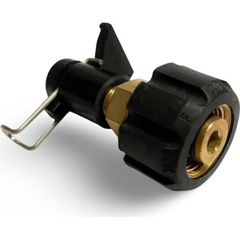 1 - Adaptateur Haute Pression - Connecteur Tuyau - Compatible Kärcher Nilfisk Stihl - Conversion G1/4 M22 IG - Nettoyage Extérieur - Noir (1/5)