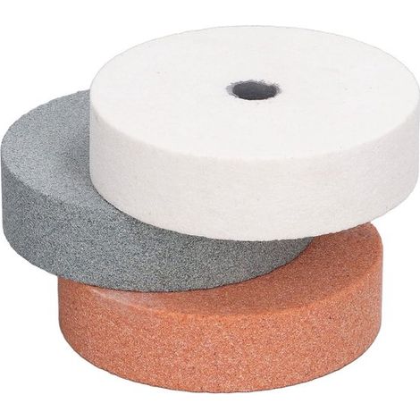 Meule à polir - Travail des métaux - Silicone - Diamètre extérieur 75 mm - Grise (1/5)