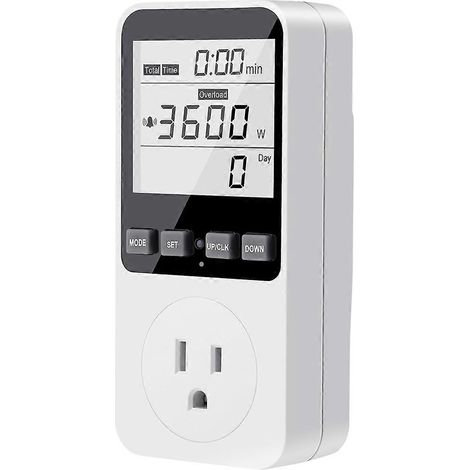 Stromzähler, Wattmeter, Voltmeter, Stromverbrauchsmesser, Energiemonitor mit Hintergrundbeleuchtung, US-Stecker (1/5)