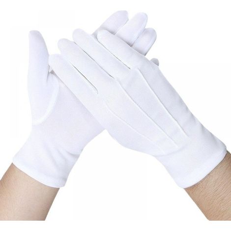 1 Paire Gants Nylon Boutons Pression Anti-statique Résistants Poussière pour Costume Cérémonie (1/5)