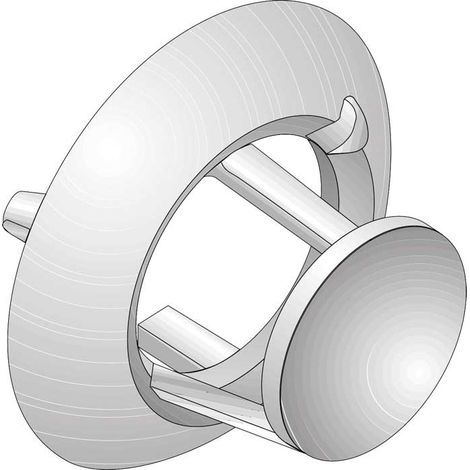 TERMINALE SINGOLO A PARETE PER ""GAZELLE EVO"" Ø35 mm
