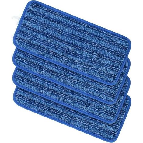 4er-Pack wiederverwendbare Tücher für Swiffer WetJet, Ersatztücher für Swiffer WetJet Sprühmopp, waschbare Mikrofasermopps zur Reinigung trockener oder nasser Böden (4 Stück - blau)