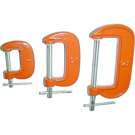 Morsetti a c in serie 3 pezzi - mm.30-55-75 di apertura - 2 bs