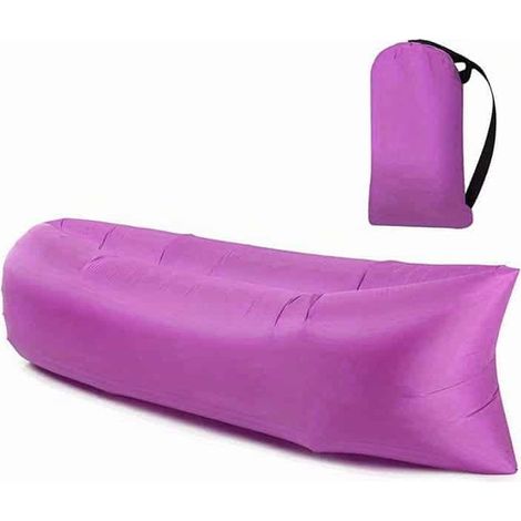 Filiyano-Pouf gonflable Air Bean rose pour la plage, le jardin ou les festivals (1/5)