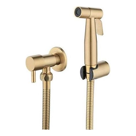 Pulvérisateur de toilettes pour bidet et de toilettes en acier inoxydable, Kit de pulvérisateur de bidet, pulvérisateur de robinetterie Pulvérisateur de WC (or) (1/5)