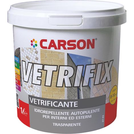 Vetrificante Idrorepellente Autopulente Per Interni Ed Esterni Lucidante Protettivo Carson Vetrifix LUCIDO - 1 Litro (1/4)