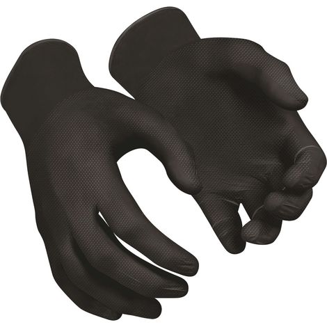 100 gants de protection nitrile noirs - XXL (1/4)