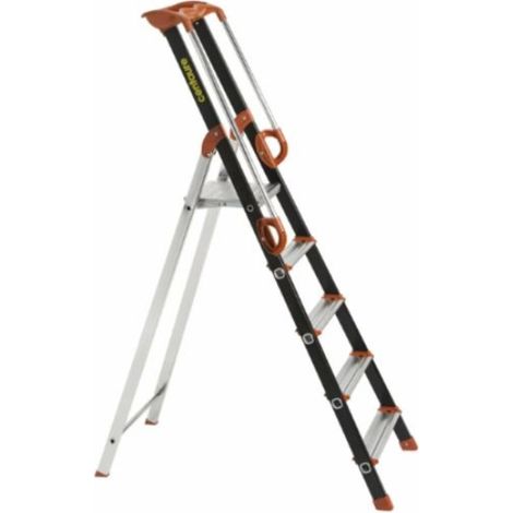 Alu-Stufen-Stehleiter Pro UP CENTAURE 5 Stufen gebördelt - Arbeitshöhe 2,99m - 239205