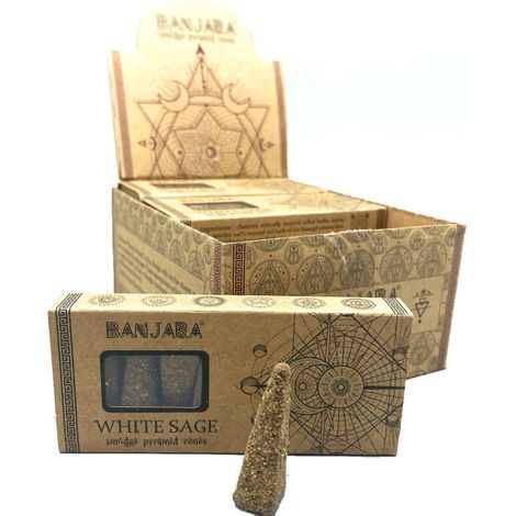 Cônes pyramidaux Banjara Smudge - Sauge blanche- Vendu par 1 (1/4)