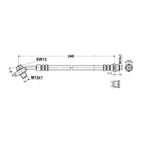 Tubo freno: 8D0611775J pinza freno posteriore Audi A4 B5 (1/4)