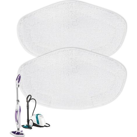 Lot de 2 tampons compatibles avec le nettoyeur vapeur Polti Vaporetto chiffon vapeur réutilisable et accessoires de serpillère (1/4)