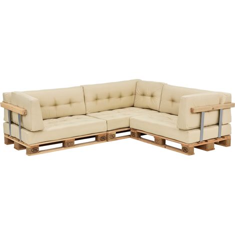Cadre de lit beige 160 x 200 cm, tissu velours hollandais, base basse, meuble chambre minimaliste moderne, sans mécanisme à gaz, sans tête‑de‑lit et sans matelas (1/5)
