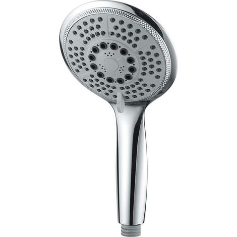 Pommeau de douche large (G1/2", 120 mm de diamètre), pommeau de douche avec 5 jets, argent/chrome [Classe d'efficacité énergétique A+] (1/4)
