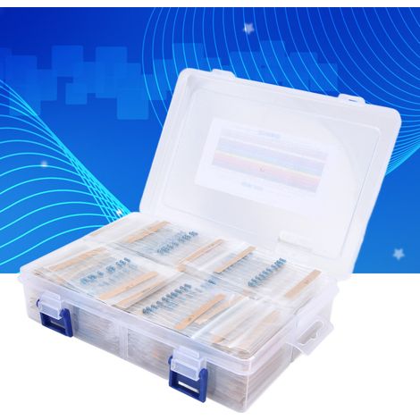 Set mit 1450 Teilen, darunter 145 verschiedene Arten von 1/4-W-Metallfilmwiderständen, hochwertige Verpackung. (1/5)