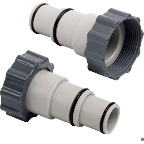 Lot 2 adaptateurs tuyau piscine 32/38mm fileté compatible Intex (1/5)
