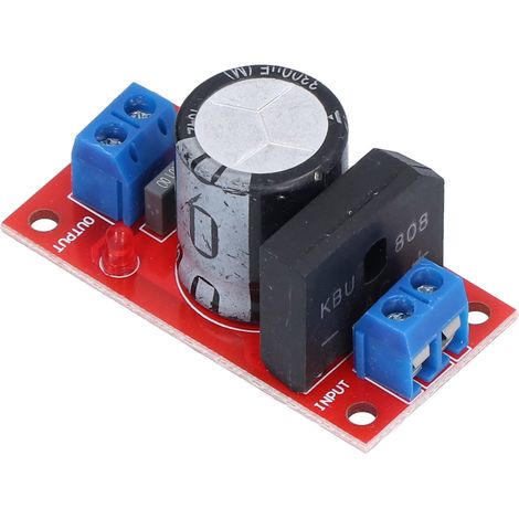Redresseur Filtre Alimentation 8A AC-DC Composant Électrique avec Voyant LED Rouge (1/5)