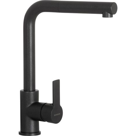 SCHOCK Miscelatore Aquatown Doccia con Canna Alta a Ponte e Doccetta Estraibile, Color Antracite, h320mm (1/4)