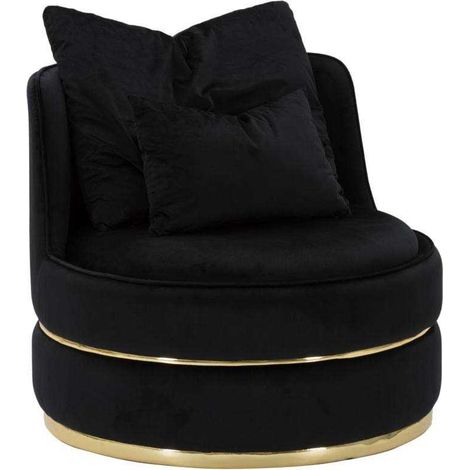 Fauteuil mauro ferretti Paris rond noir 84 cm (1/4)