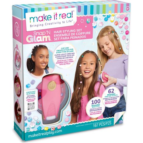 Make It Real- MIR: Snap N' Glam Hair Styling Set Tempo Libero Creativo, Multicolore, 1760 (1/5)