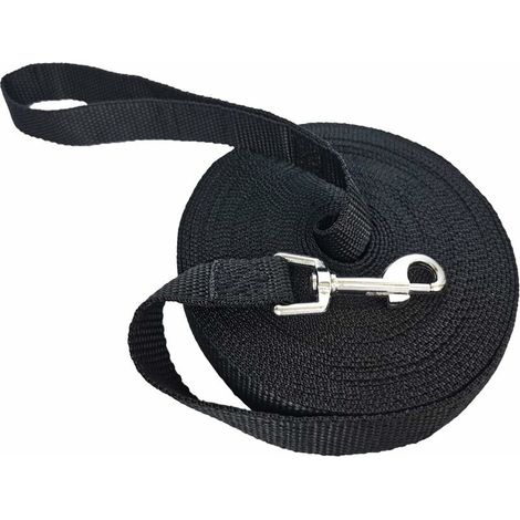 Longe pour Chien 5m/ 10m / 15m Noir, Laisse de Dressage pour Chien, Laisse Longue pour Chien de Petites à Grandes Taille (1/5)