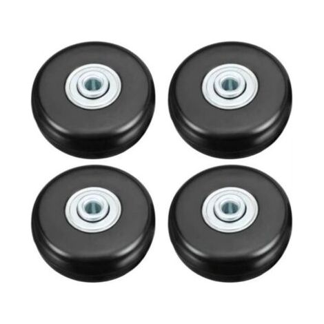 4PCS 50mm Roulette Valise, Bagage Valise Réparation Roulette Charge Lourd Muette Caoutchouc Universelle Pivotante Roue Rechange Transport Remplace Roulette pour Valise/Bagage/Sac à Dos/Vo