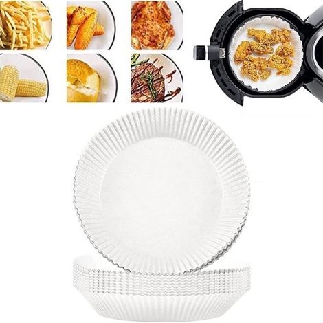 Einweg-Papiereinlage für Heißluftfritteusen, Pergamentpapiereinlagen für Heißluftfritteusen, rund (1/4)
