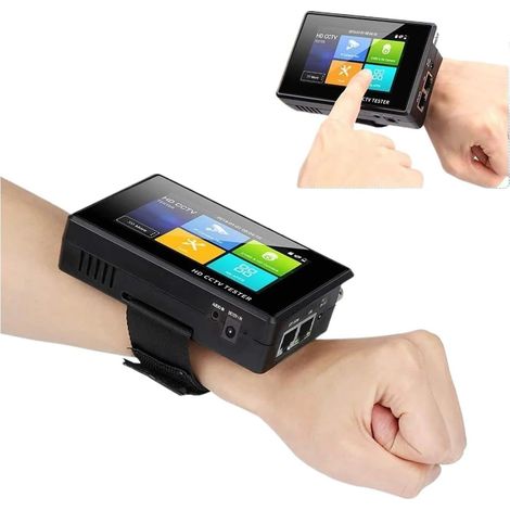 Testeur de caméra de vidéosurveillance IP analogique TVI AHD CVI 5 en 1, Batterie intégrée, testeur de sécurité, Moniteur, Test vidéo PTZ 4K (1/5)