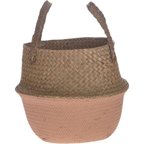Dijk Korb natur/rosa, 32 x 29 cm Deko-Accessoires