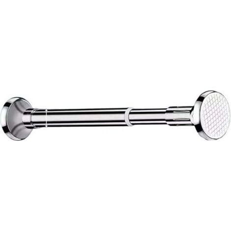 Barre pour rideau de douche, Tringle à Rideau de Douche télescopique en Acier Inoxydable sans perçage (Couleur : Argent, Taille : 70-120 cm) (1/4)