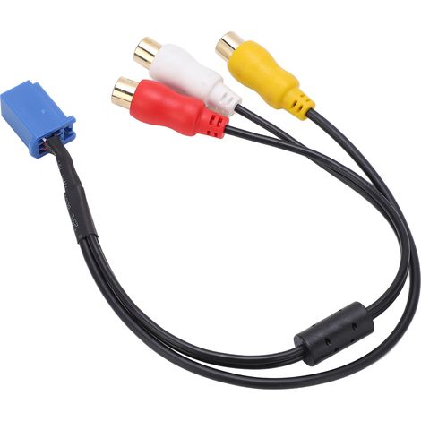 3RCA Audio-/Video-Kabeladapter für den AV-Anschluss 3040 im Auto, Audio-/Videoanschluss für Autoradio mit DVD-Player und Navigationssystem. (1/5)