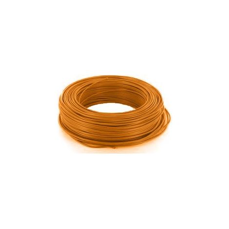100m de fil 1,5mm² orange rigide câble H07V-U (1225013)