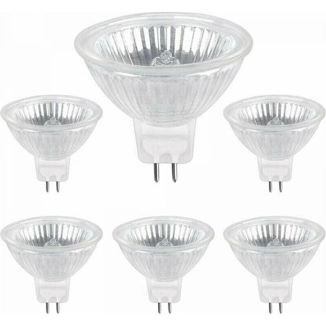 Halogen Bulb Pack of 6 GU5.3 35W 12V, 400lm Warm White 2700K Dimmable, MR16 Halogen Spot Bulb