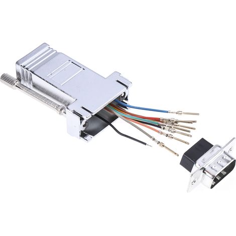 Adaptateur Sub-D 9 Mâle vers RJ45 Femelle RS PRO ( Prix pour 1 ) (1/4)