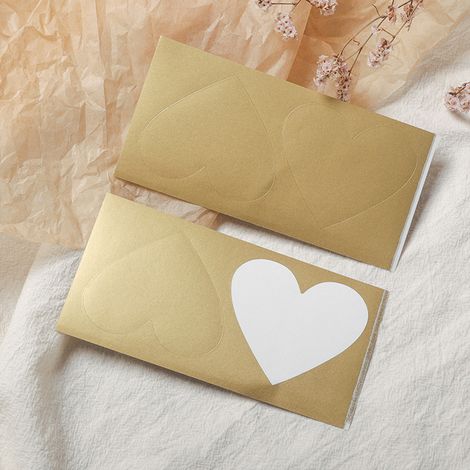 Set mit Herz-Rubbelaufklebern, Liebesetiketten, Grußkarte, Postkarte, Nachricht, Brief (1/5)